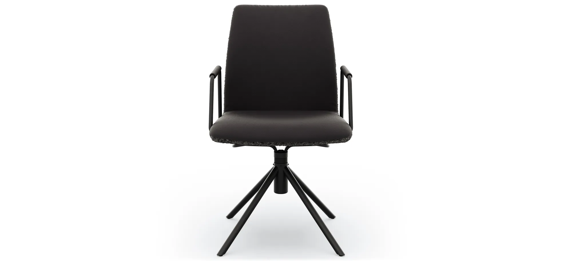 Armlehnstuhl Sedana - drehbar, Stoff, Dunkelgrau