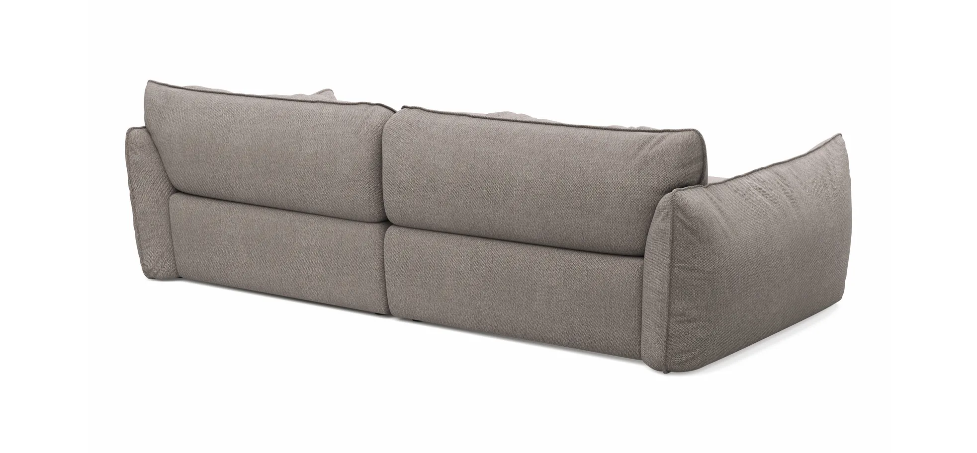Sofa Fluffy - 4-Sitzer inkl. Rückenlehne verstellbar, Stoff, Taupe