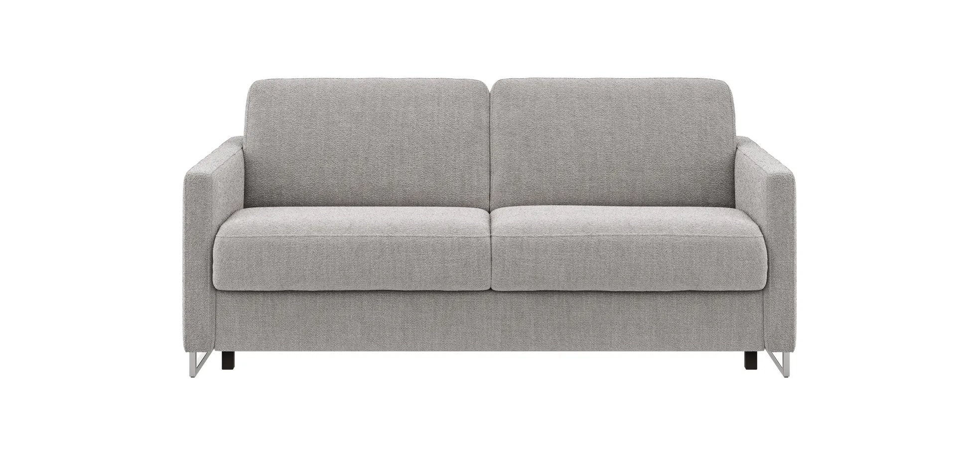 Sofa Nuoro - 2,5-Sitzer inkl. Schlaffunktion, Armlehne mit Kufe, Stoff, Grau 109135