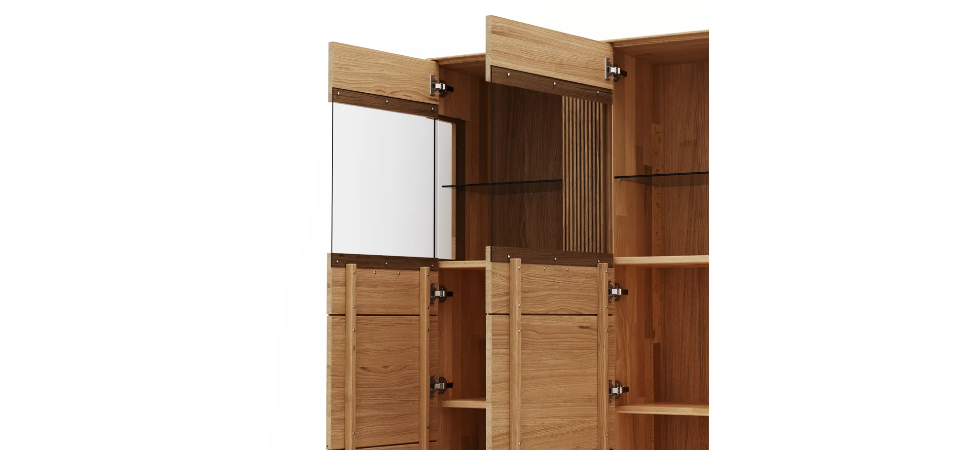 Highboard Estana - Eiche massiv, legno