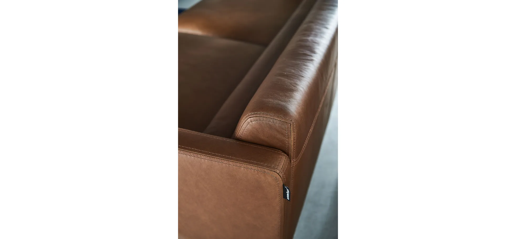 Sofa Cuneo - 2,5-Sitzer, Leder, Cognac
