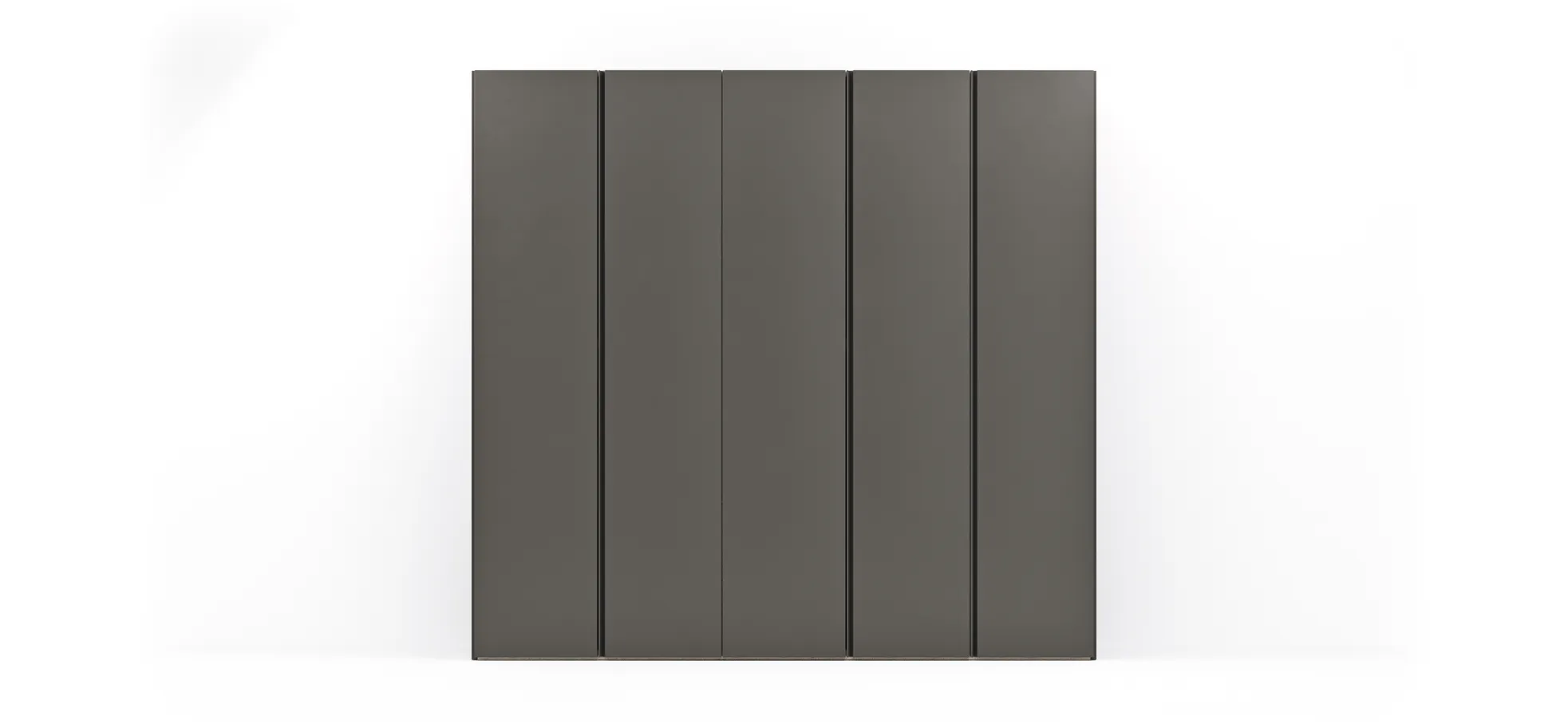 Drehtürenschrank Loretto - B ca. 254 cm, Melamin matt, Anthrazit