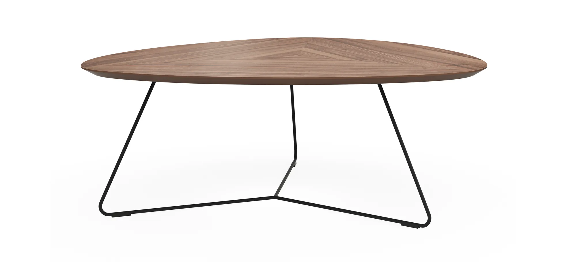 Couchtisch Fano - LBH ca. 96x86x38 cm, Nussbaum, Furnier 110147