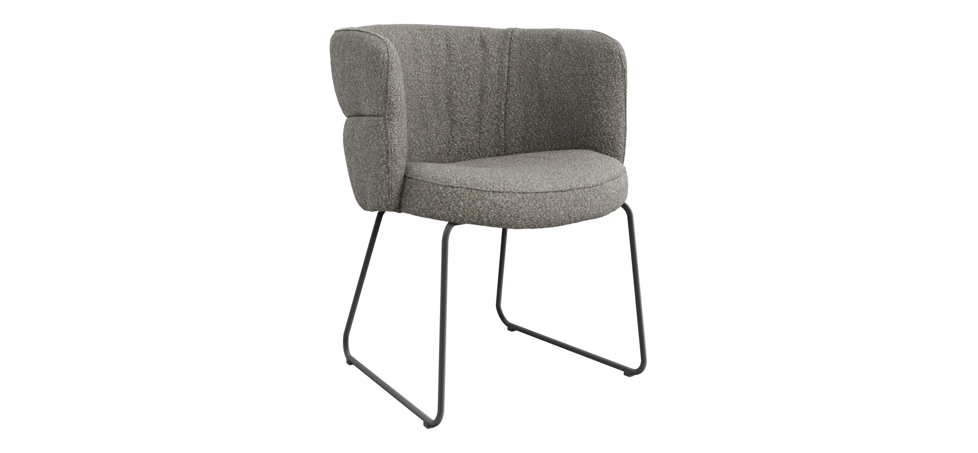 Armlehnstuhl Milana - Stoff, Grau 3027112