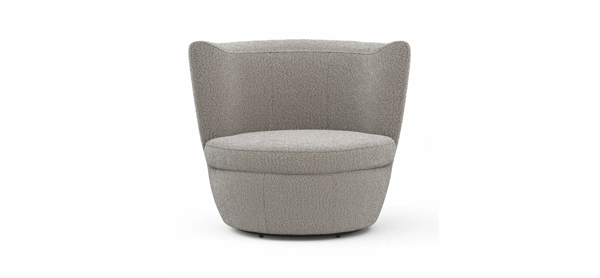 Sessel Cativa -  drehbar, Stoff, Graubeige