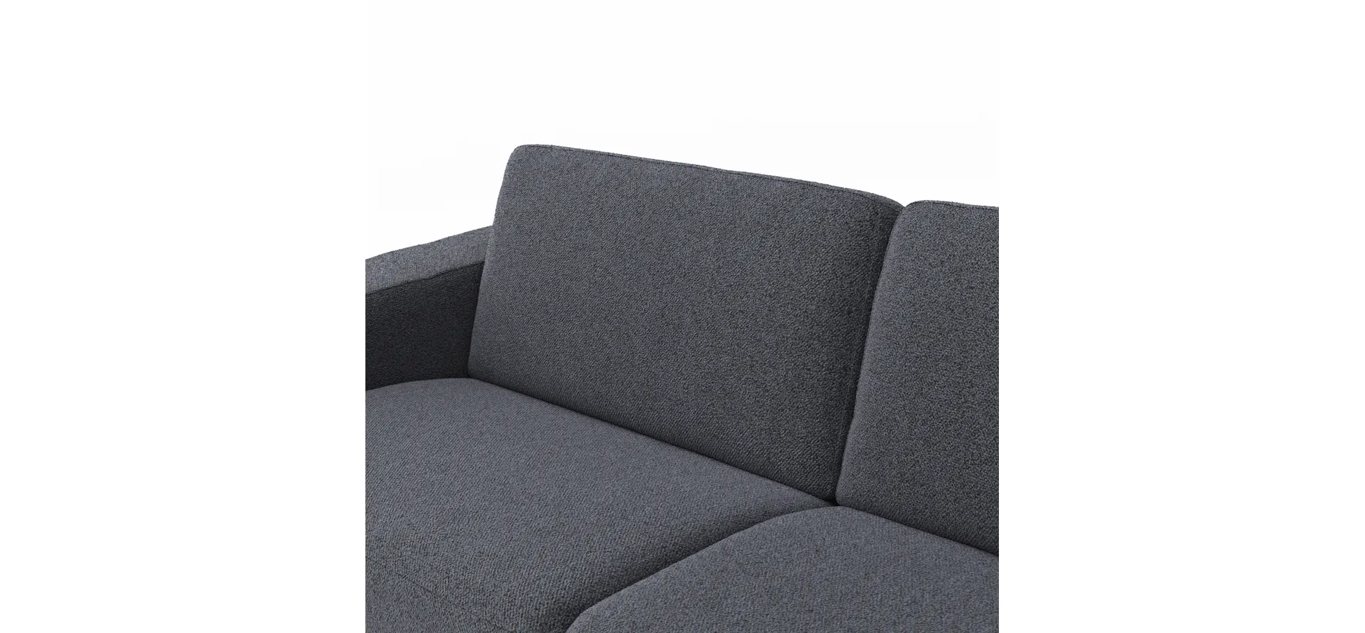 Sofa Nuoro - 3-Sitzer inkl. Schlaffunktion, Stoff, Eisblau