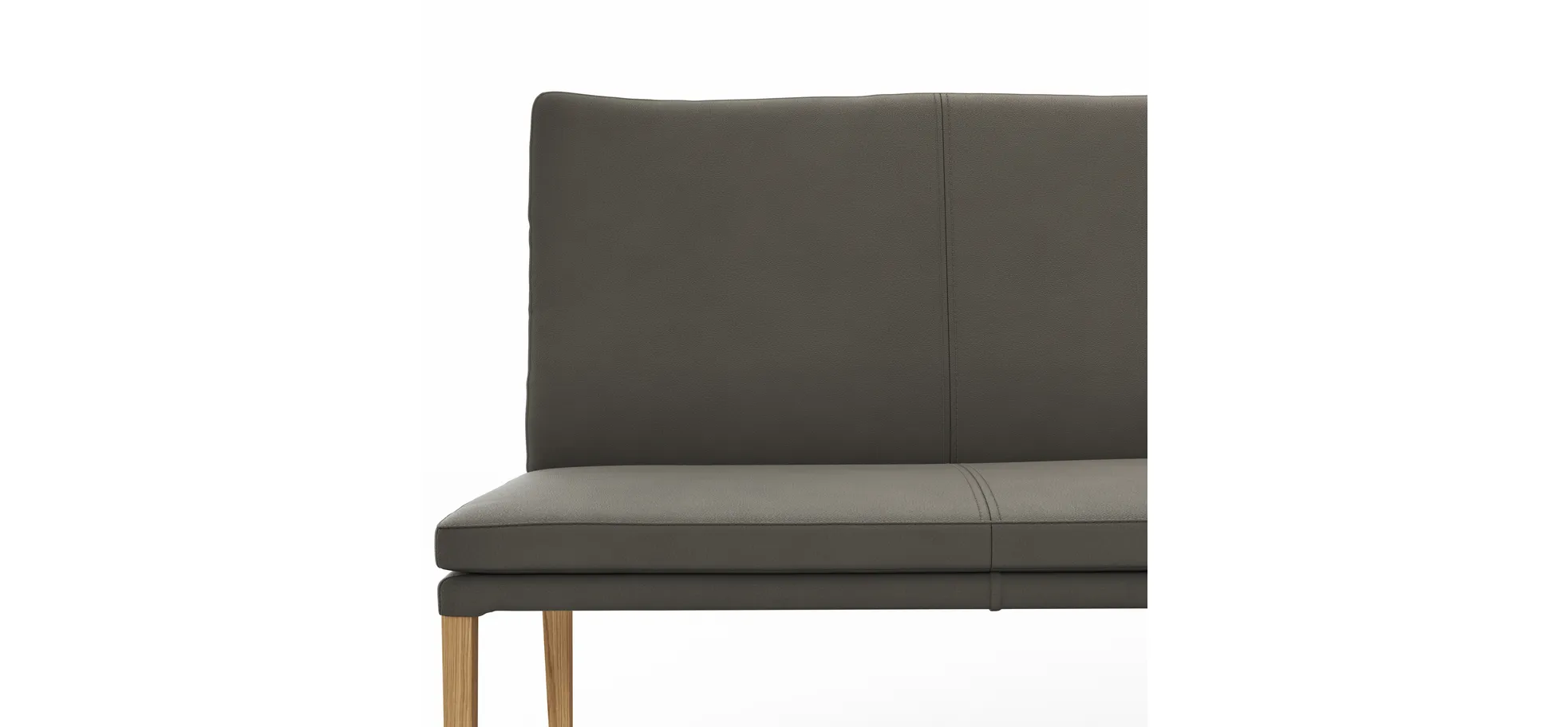 Polsterbank Tuma - Breite ca. 175 cm, Leder, Grau
