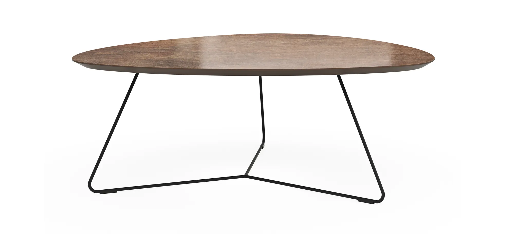 Couchtisch Fano - LBH ca. 96x86x38 cm, HPL Laminat, Bronze 109052