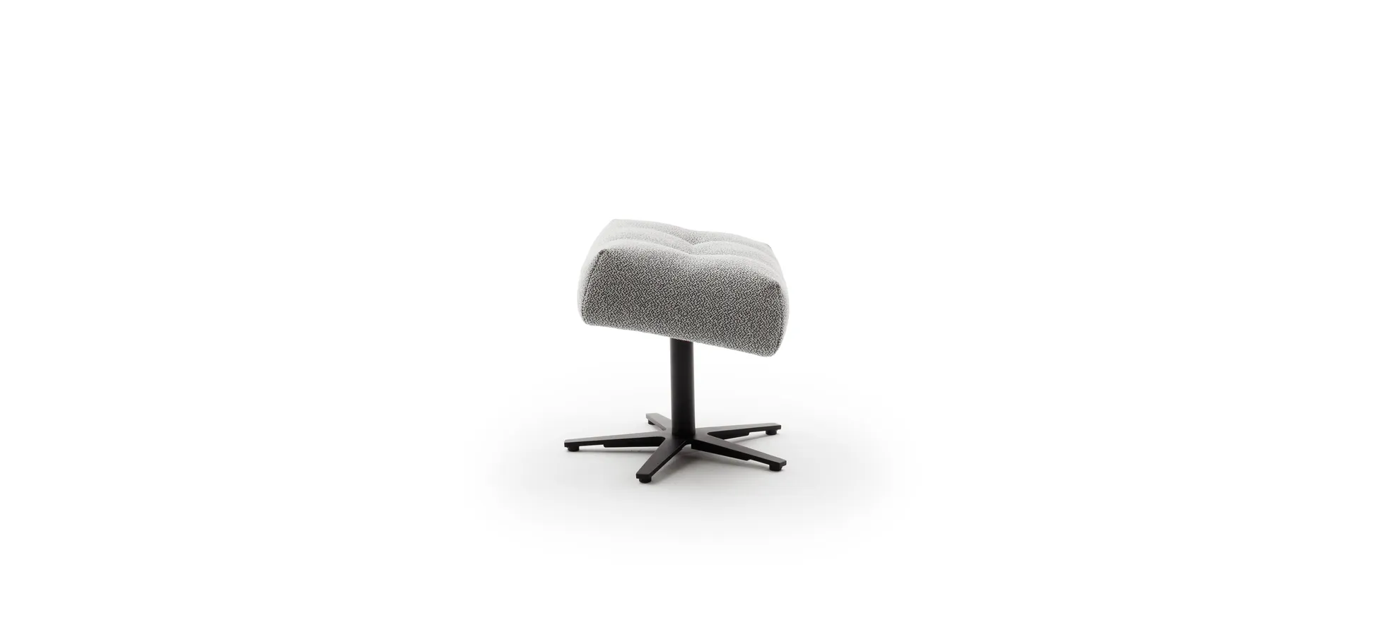 Hocker Terni - Sternfuss, Stoff, Hellblau