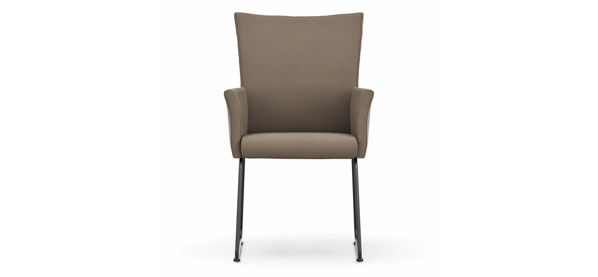 Armlehnstuhl Florea - Leder, Kitt