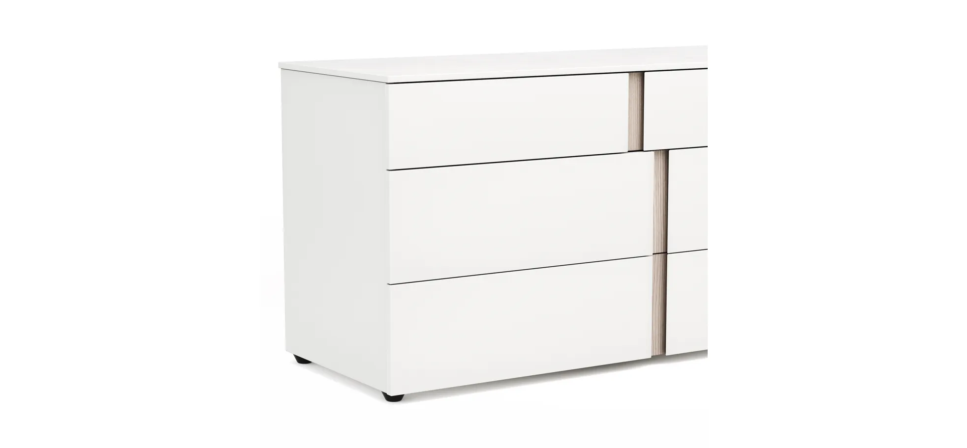 Kommode Loretto - BHT ca. 127x70x51 cm, Lack matt, Weiß