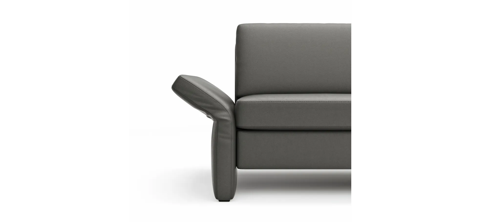 Sofa Arima - 2,5-Sitzer, Leder, Anthrazit