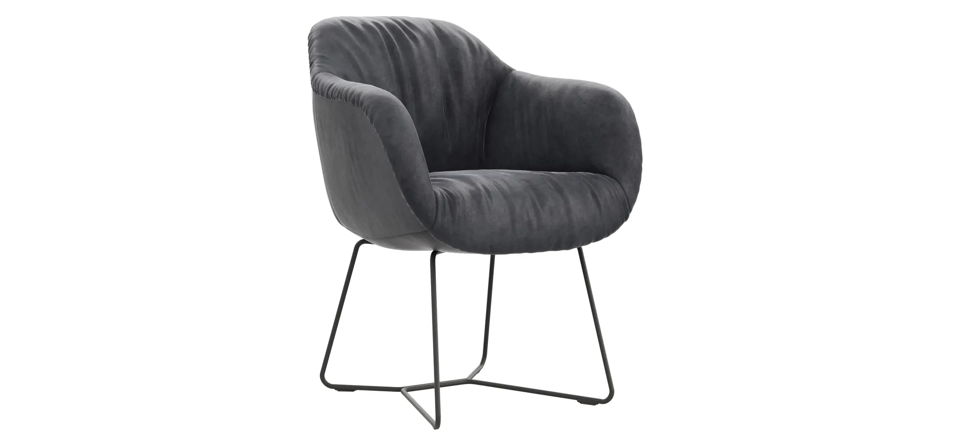 Dinnerchair Sevano - Leder, Anthrazit 145303