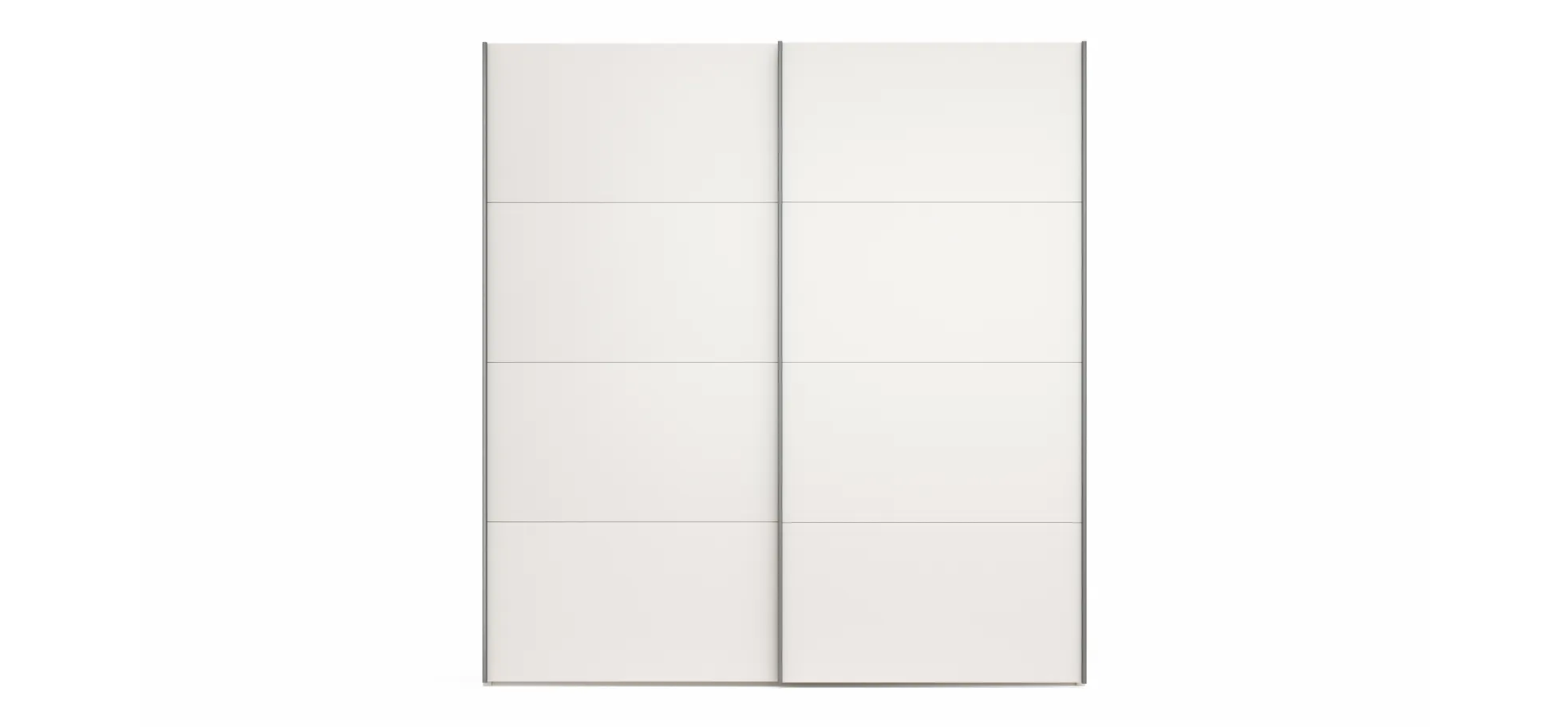 Schwebetürenschrank Viana - B ca. 212 cm, Lack, Weiß