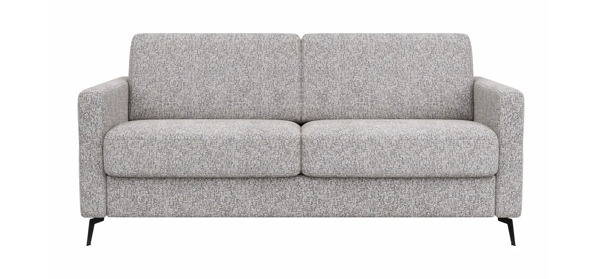 Schlafsofa Laredo - 2,5-Sitzer inkl. Schlaffunktion und Armlehne klappbar, Stoff, Graubeige 1291427681