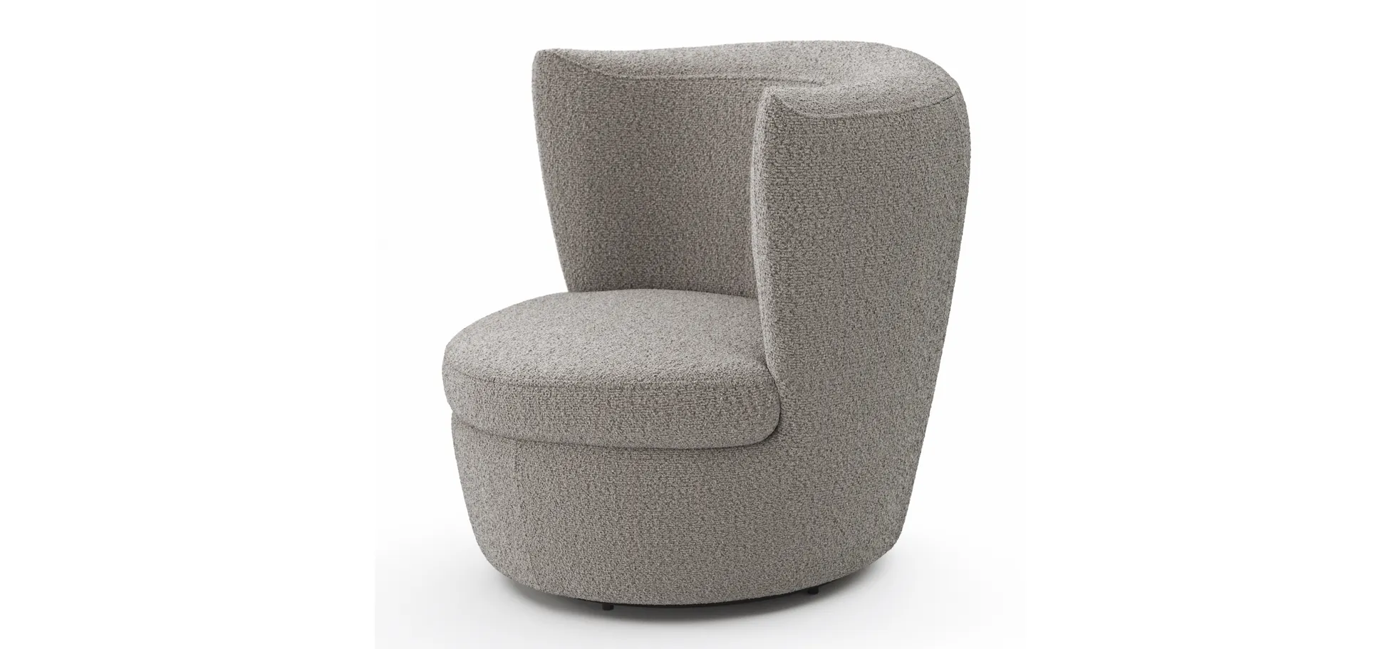 Sessel Cativa -  drehbar, Stoff, Graubeige