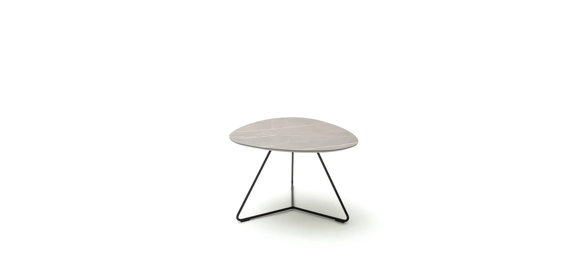 Couchtisch Fano - LBH ca. 67x60x43 cm, HPL Laminat, Granit