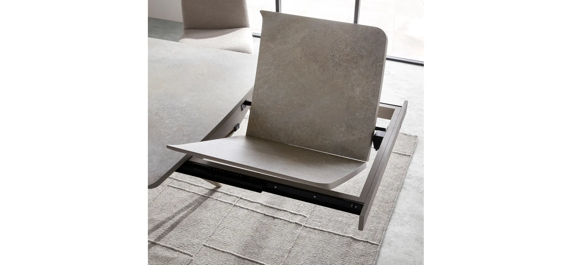 Esstisch Sedana - ausziehbar, LB ca. 200x100 cm, HPL, Grau