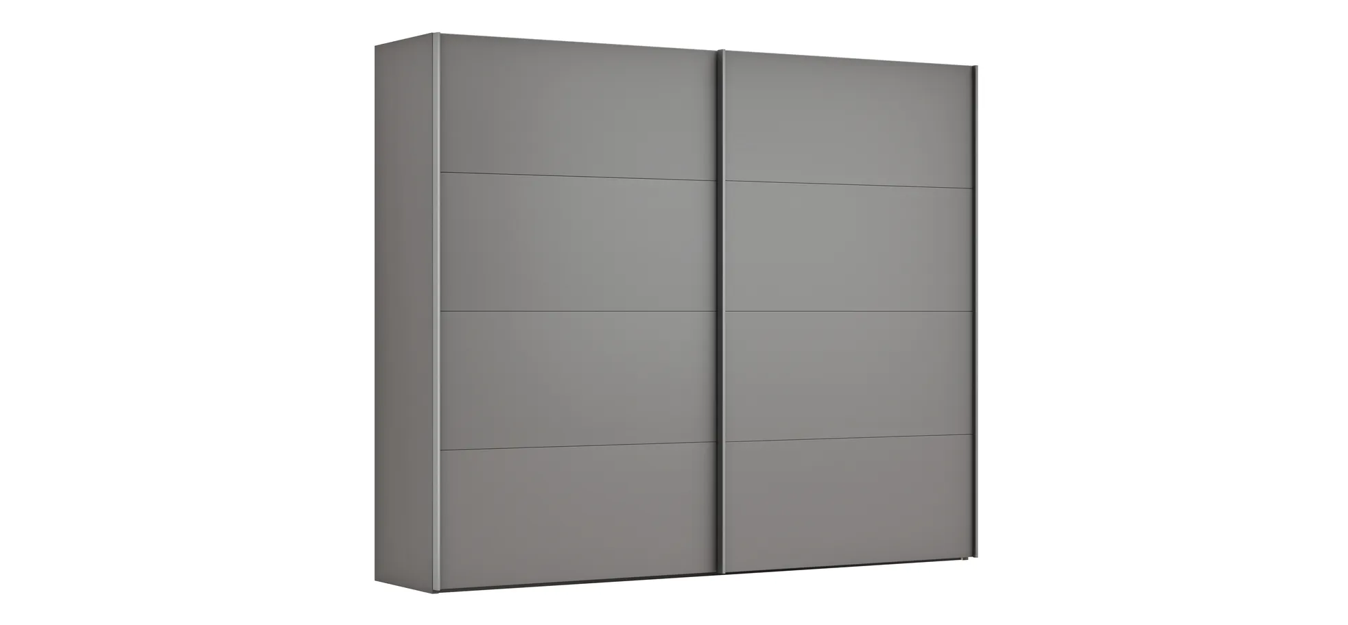 Schwebetürenschrank Viana - B ca. 271 cm, Lack, Steingrau 120127