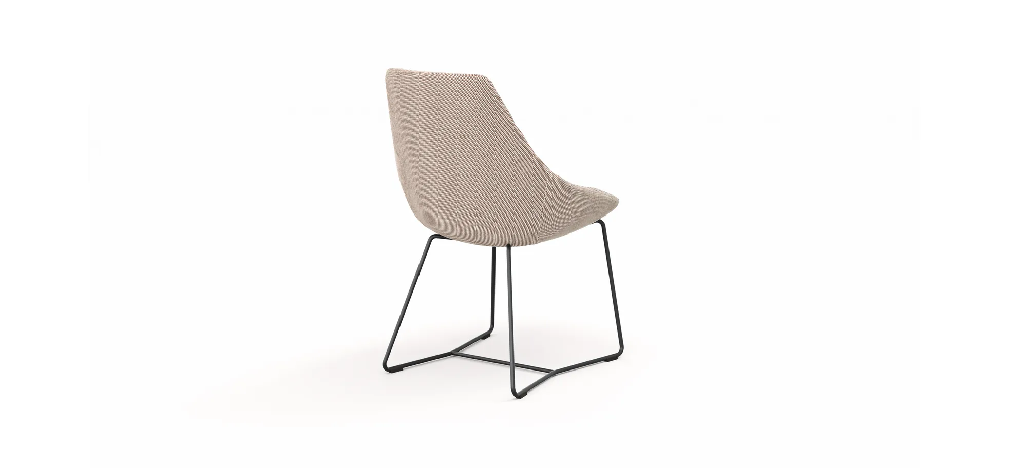 Stuhl Pegara - Stoff, Beige