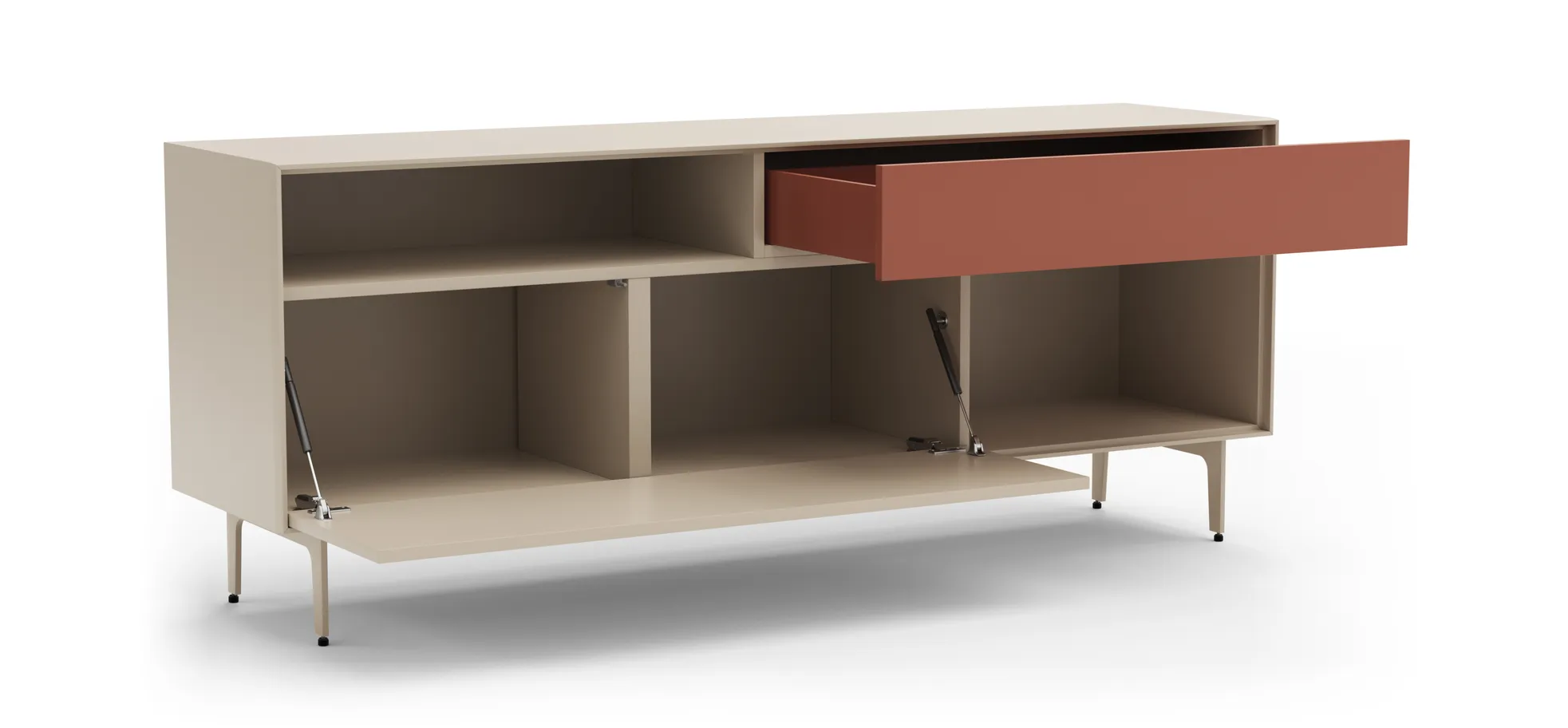 Sideboard Colore - B ca. 180 cm, Lack, Kaschmir