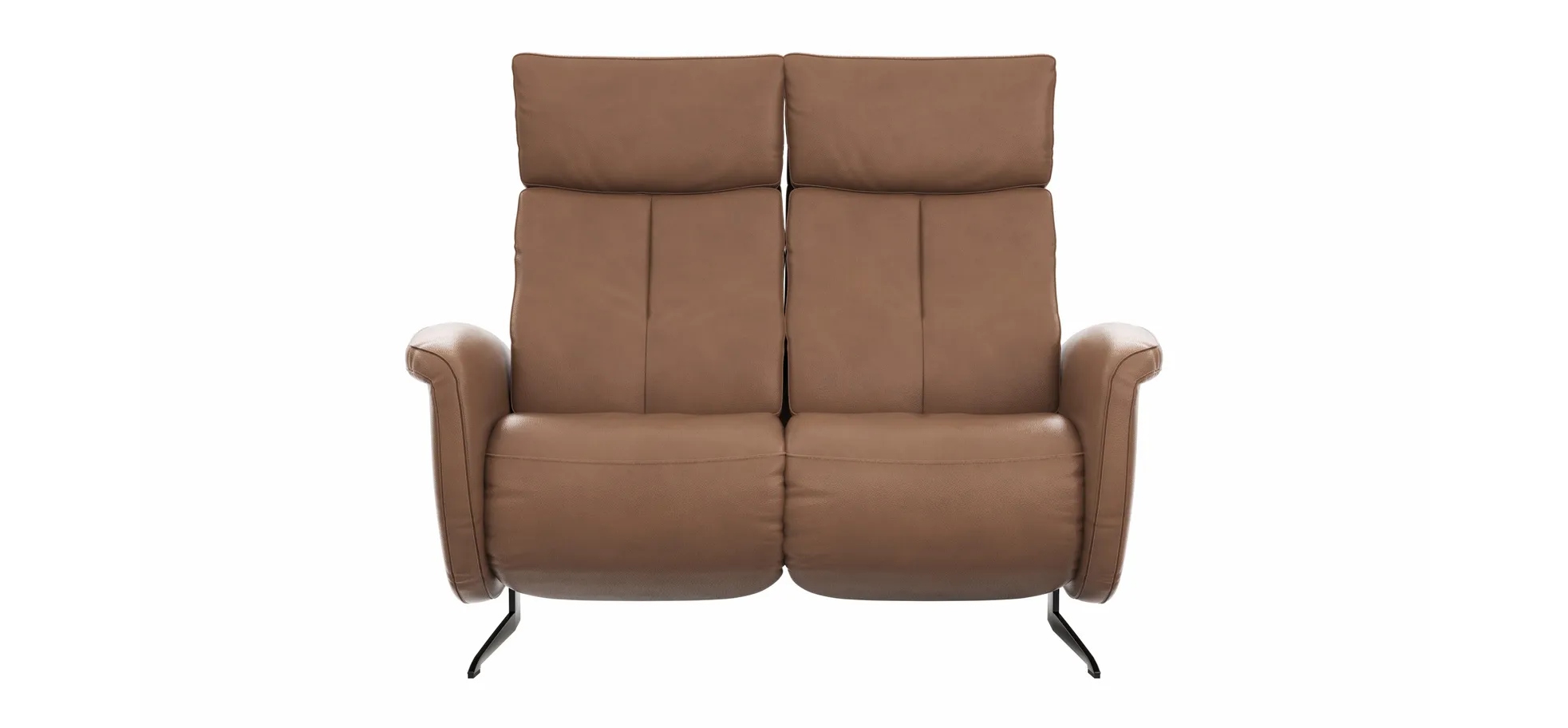 Sofa Sitz.Konzept Sofa - 2-Sitzer inkl. Kopfteilverstellung, Leder, Cognac 145986