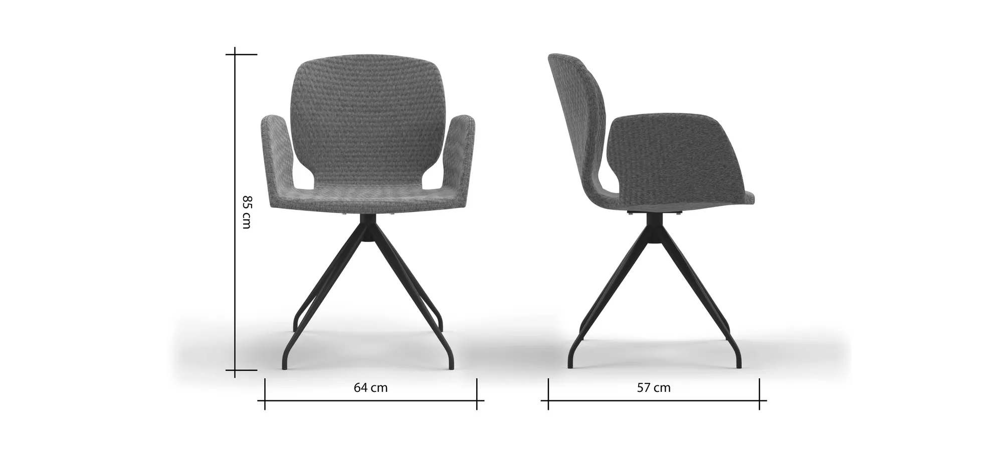 Armlehnstuhl Saltino - Stoff, Taupe