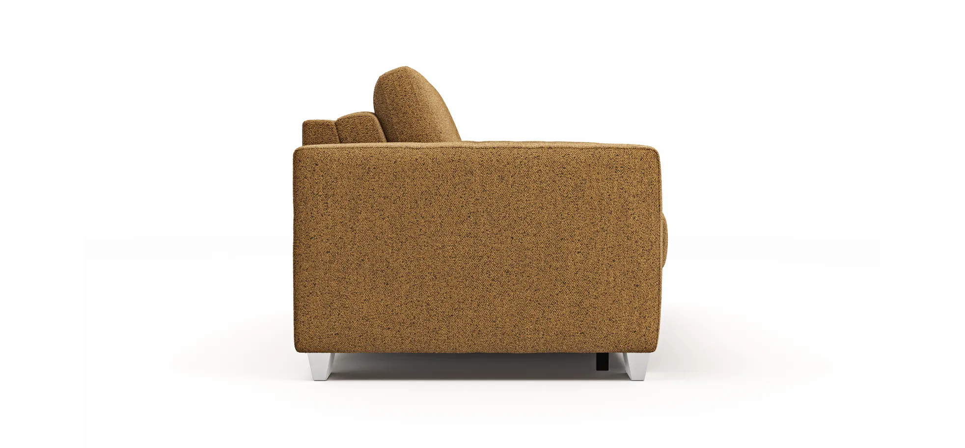 Sofa Nuoro - 2,5-Sitzer inkl. Schlaffunktion, Armlehne breit, Stoff, Cognac