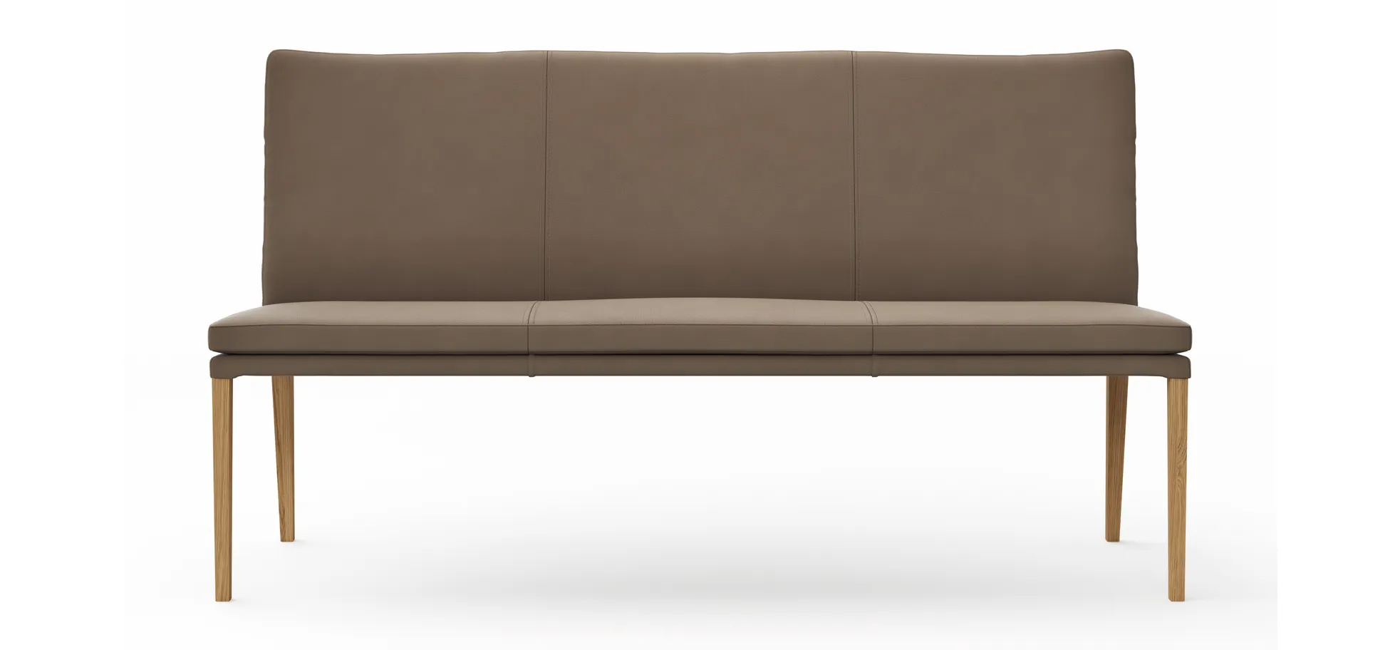 Polsterbank Tuma - Breite ca. 175 cm, Leder, Sand