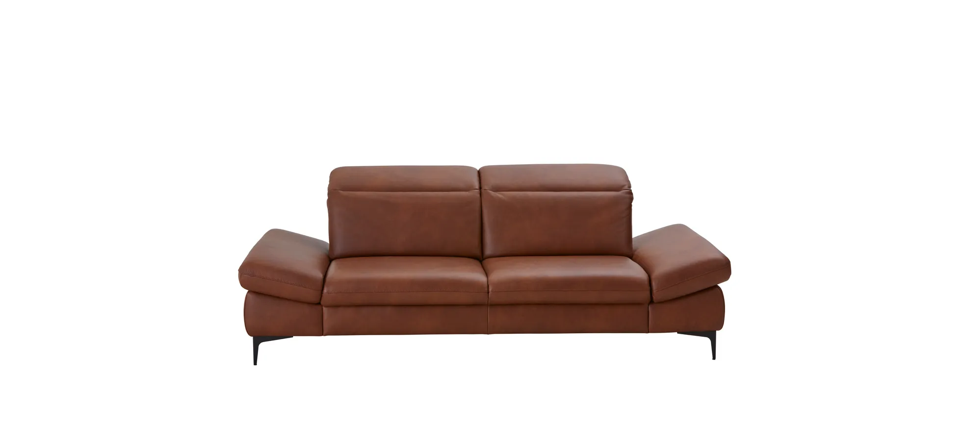 Sofa Alegria - 2,5-Sitzer inkl. Armlehne klappbar, Leder, Cognac 134995