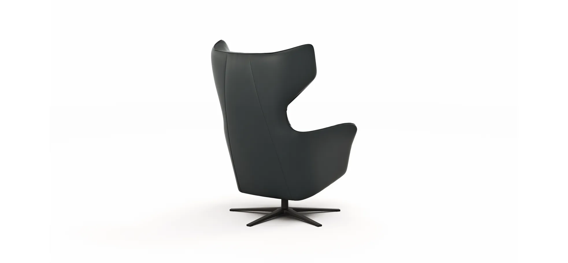 Sessel Noto Relax II - Rückenlehne verstellbar, Leder, schwarz