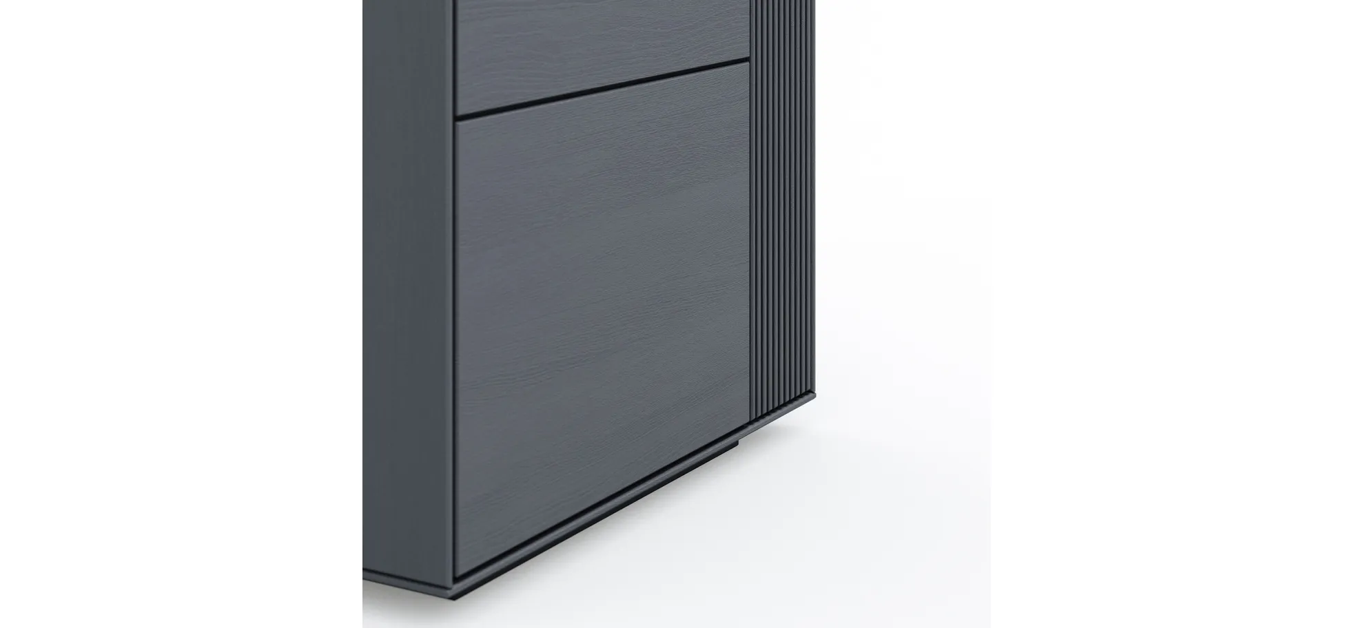 Vitrine Estana - Eiche massiv, Anthrazit