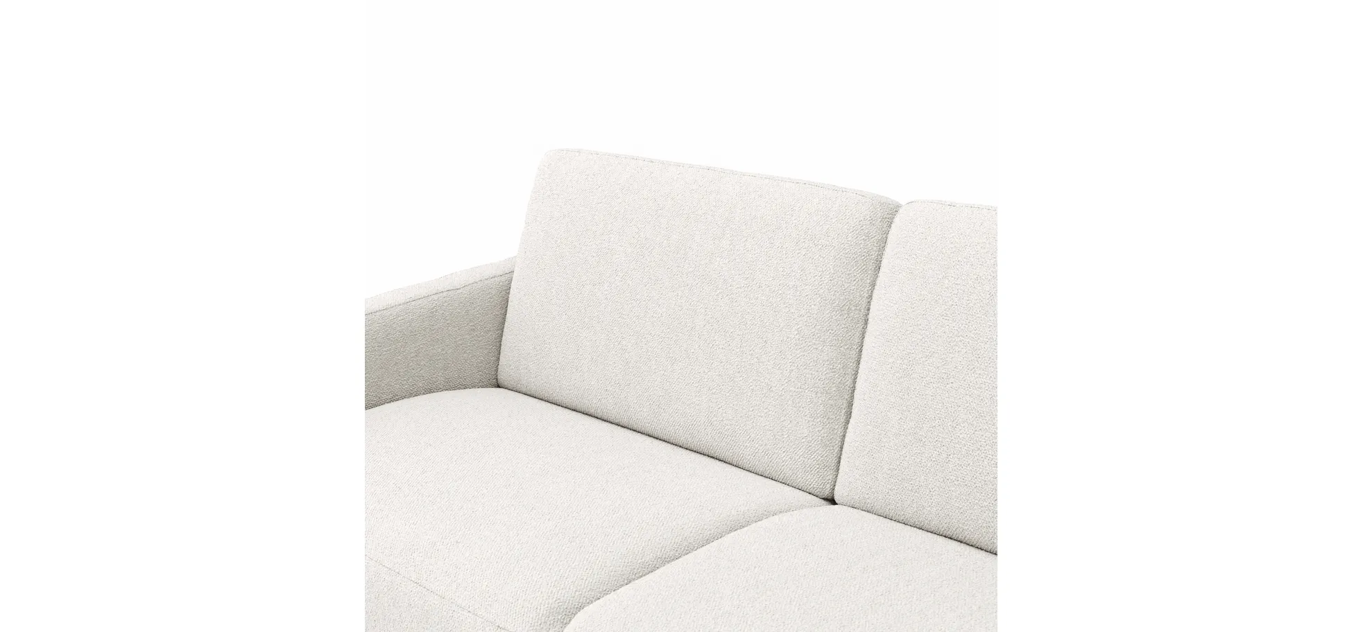 Sofa Nuoro - 2,5-Sitzer inkl. Schlaffunktion, Armlehne schmal, Stoff, Natur