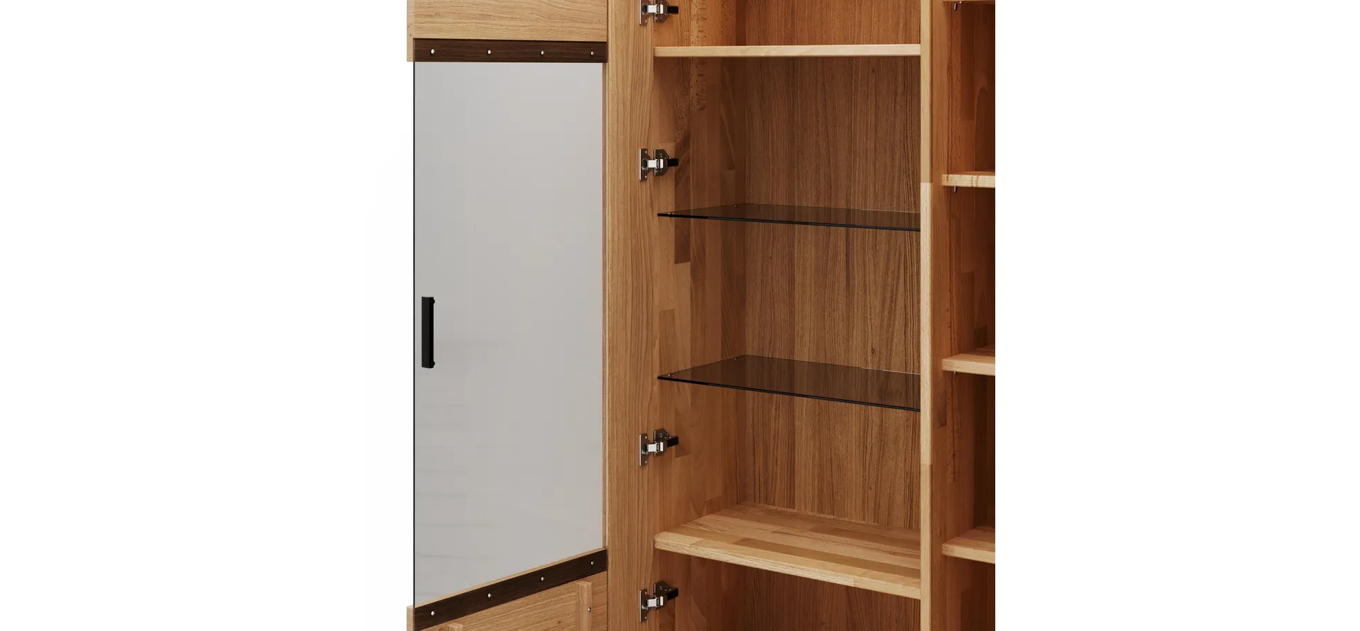 Vitrine Estana - Eiche massiv, legno