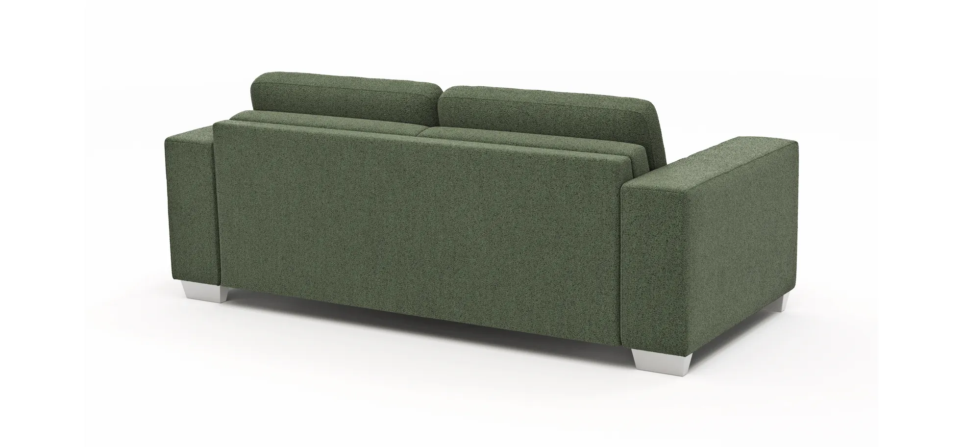 Sofa Nuoro - 2,5-Sitzer inkl. Schlaffunktion, Armlehne breit, Stoff, Olivgrün
