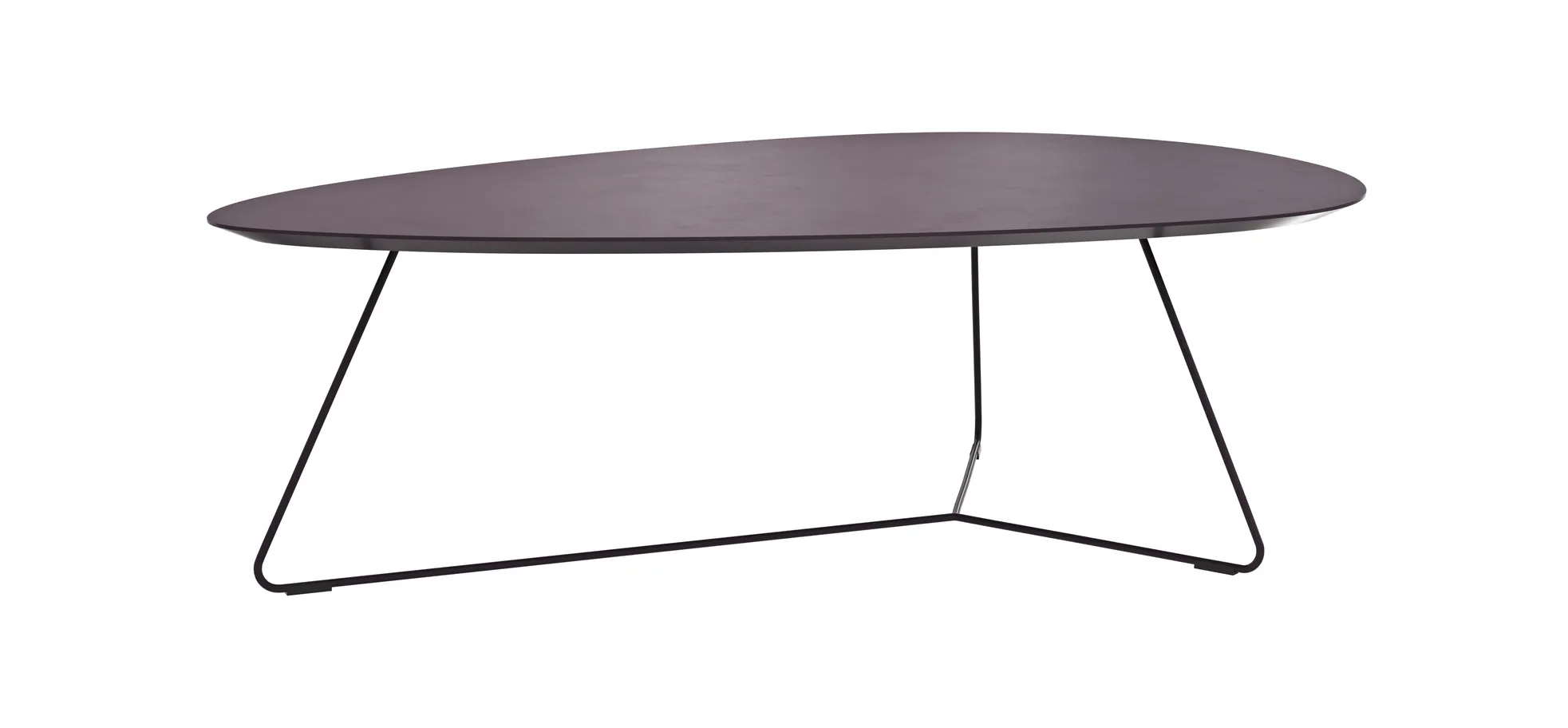 Couchtisch Fano - LBH ca. 121x75x38 cm, Fenix, Aubergine 3027476