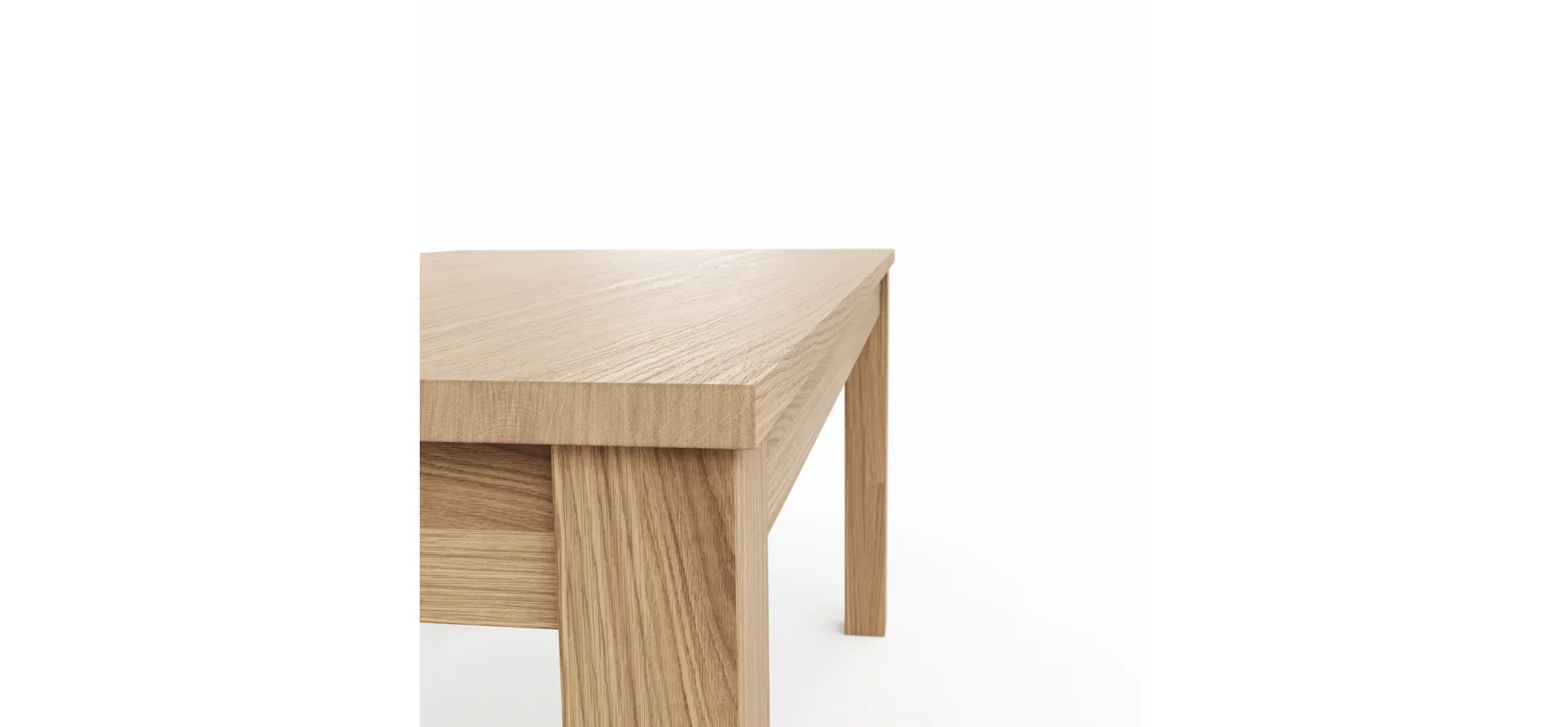 Esstische Dinner - ausziehbar, LB ca. 160x90 cm , Eiche bianco massiv