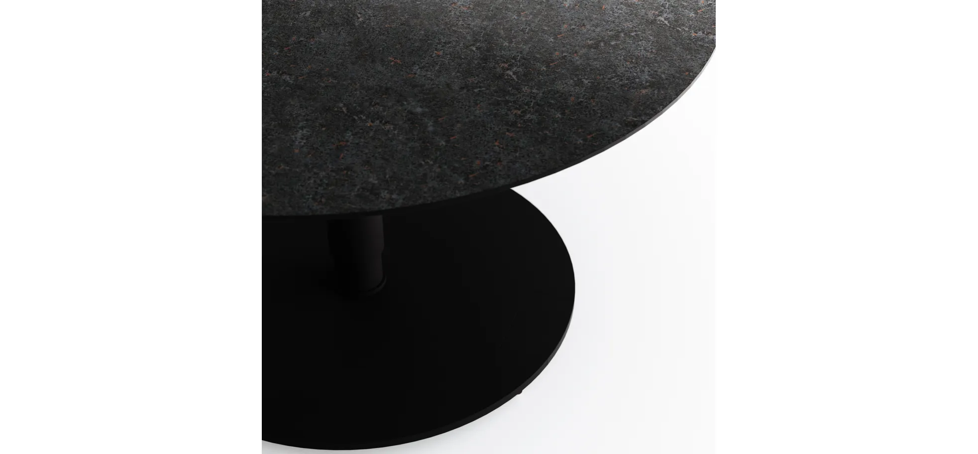 Couchtisch Camas - LBH ca. 75x75x42 cm, Keramik, Schwarz