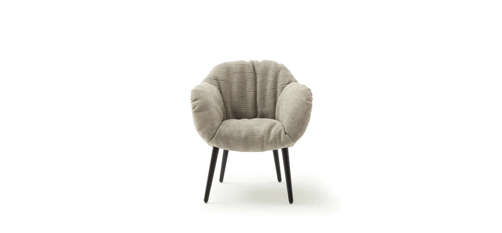 Sessel Sevano - Leder, Offwhite