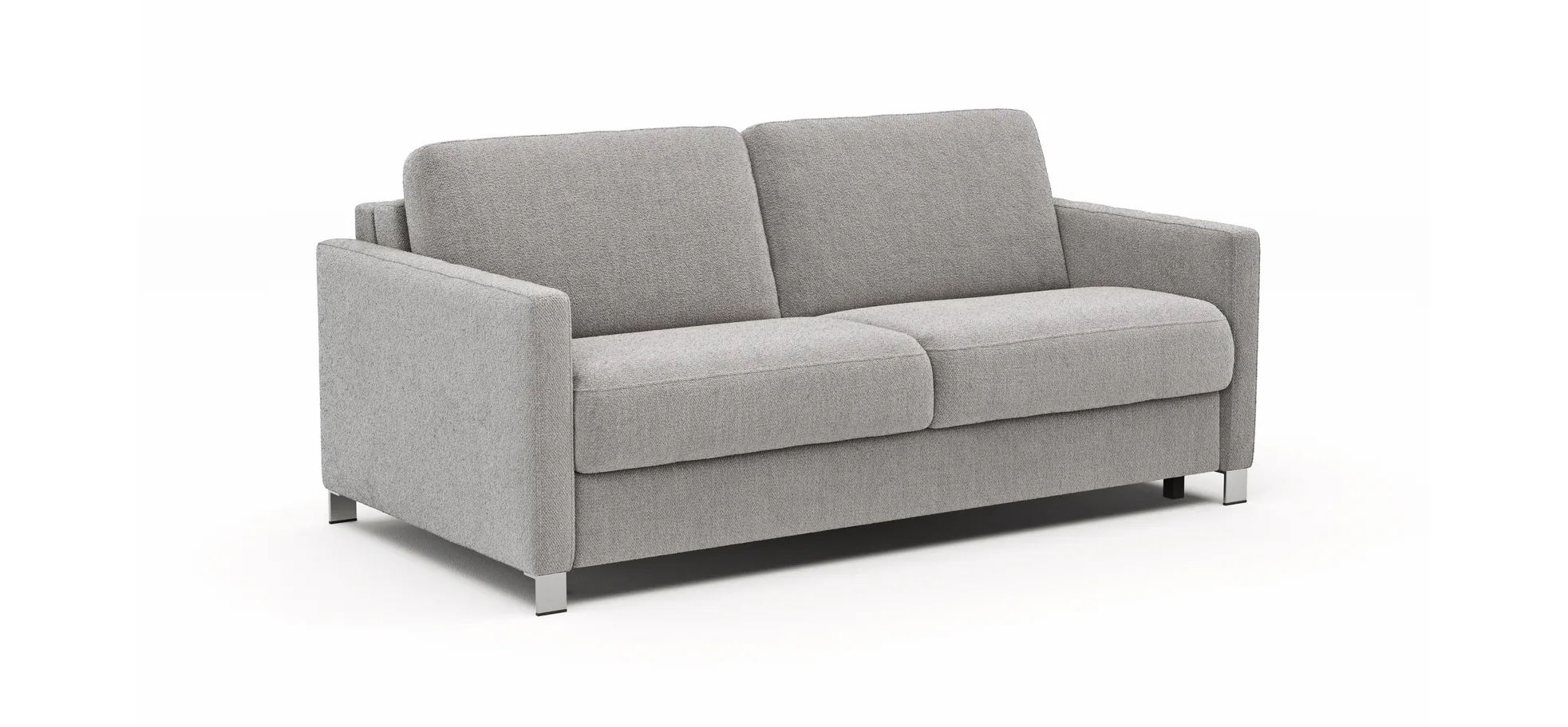 Sofa Nuoro - 2,5-Sitzer inkl. Schlaffunktion, Armlehne schmal, Stoff, Grau