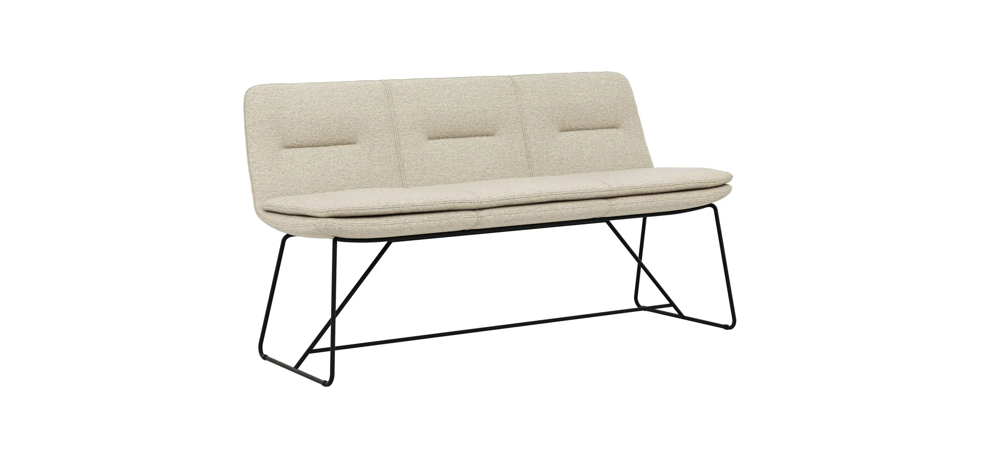 Polsterbank Macano - B ca. 160 cm, Stoff, Beige 102639