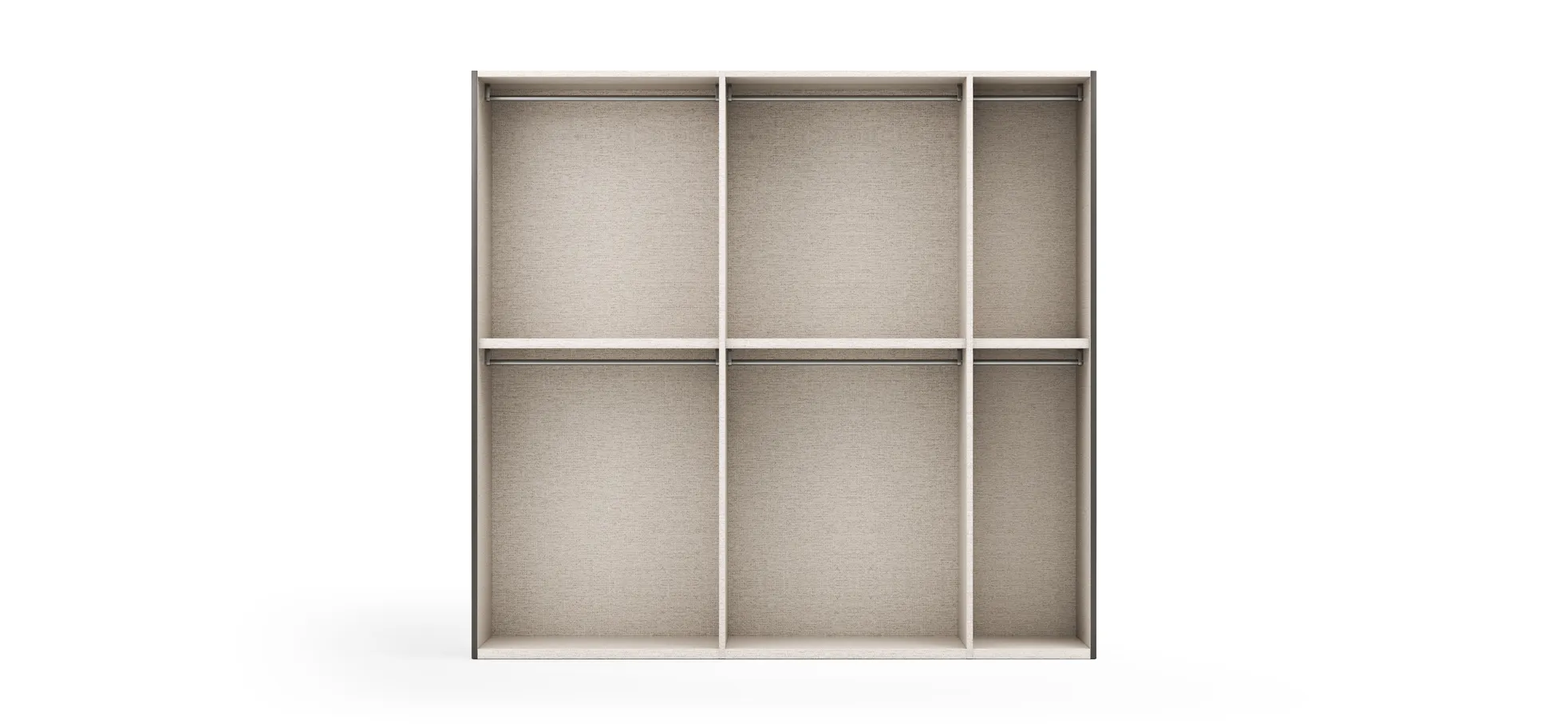 Drehtürenschrank Loretto - B ca. 254 cm, Melamin matt, Anthrazit