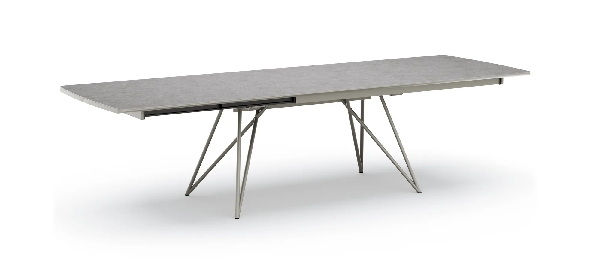 Esstisch Sedana - ausziehbar, LB ca. 200x100 cm, HPL, Grau