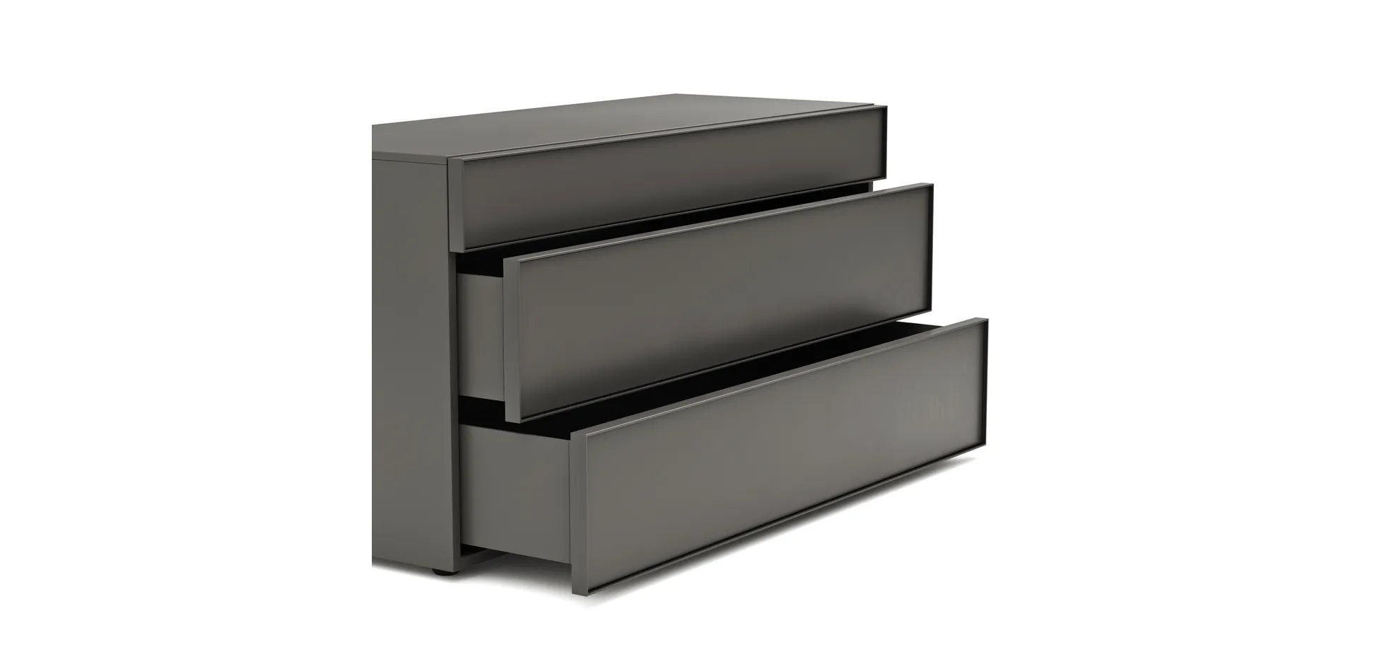Kommode Loretto - BHT ca. 135x70x53 cm, Lack matt, Anthrazit