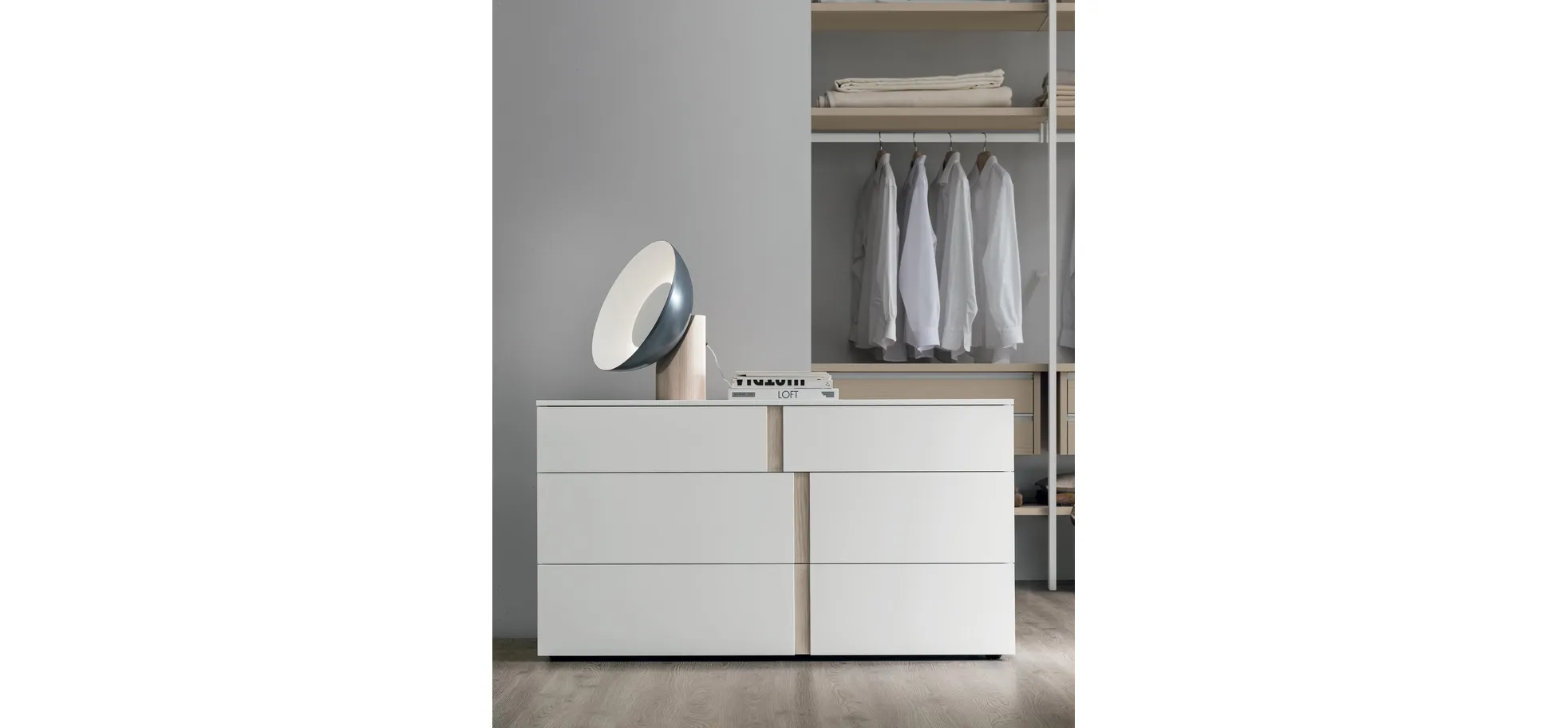 Kommode Loretto - BHT ca. 127x70x51 cm, Lack matt, Weiß