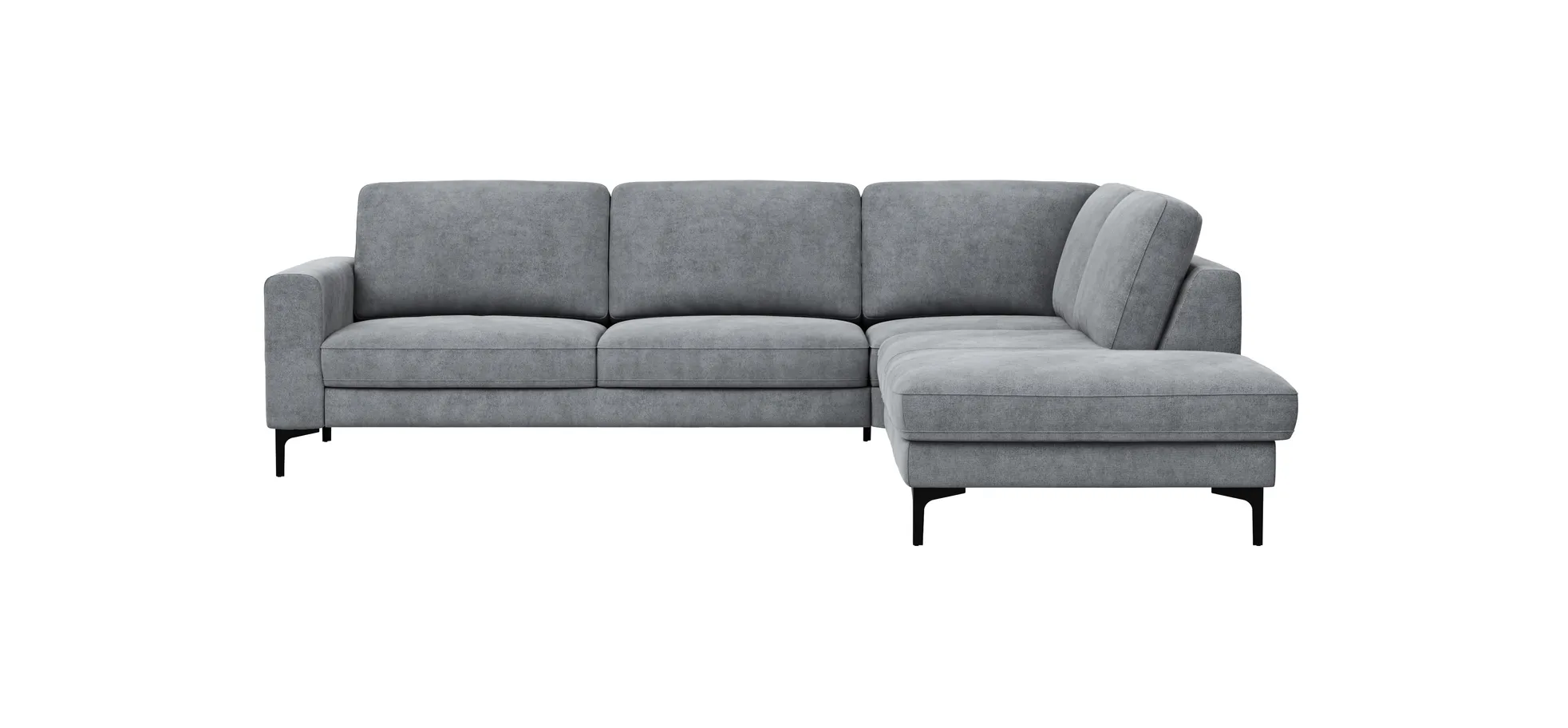 Ecksofa Oviedo - Ecke links mit 2,5-Sitzer, Stoff, Grau 102379