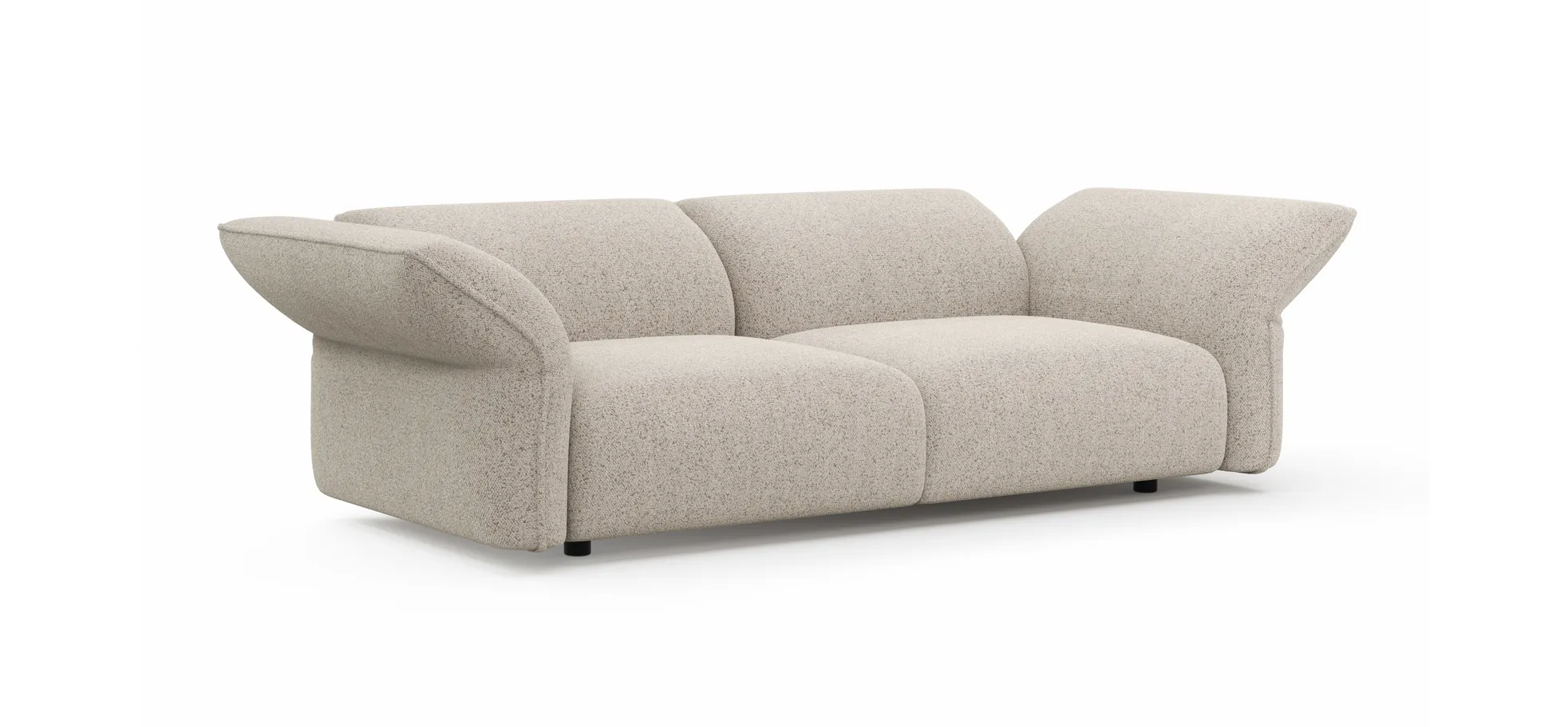 Sofa Motone - 3-Sitzer, Stoff, Beige