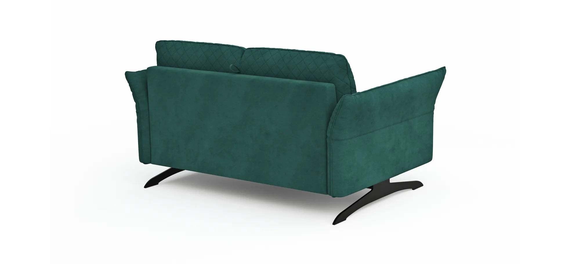 Sofa Melida - 2-Sitzer inkl. Schlaffunktion, Stoff, Smaragd