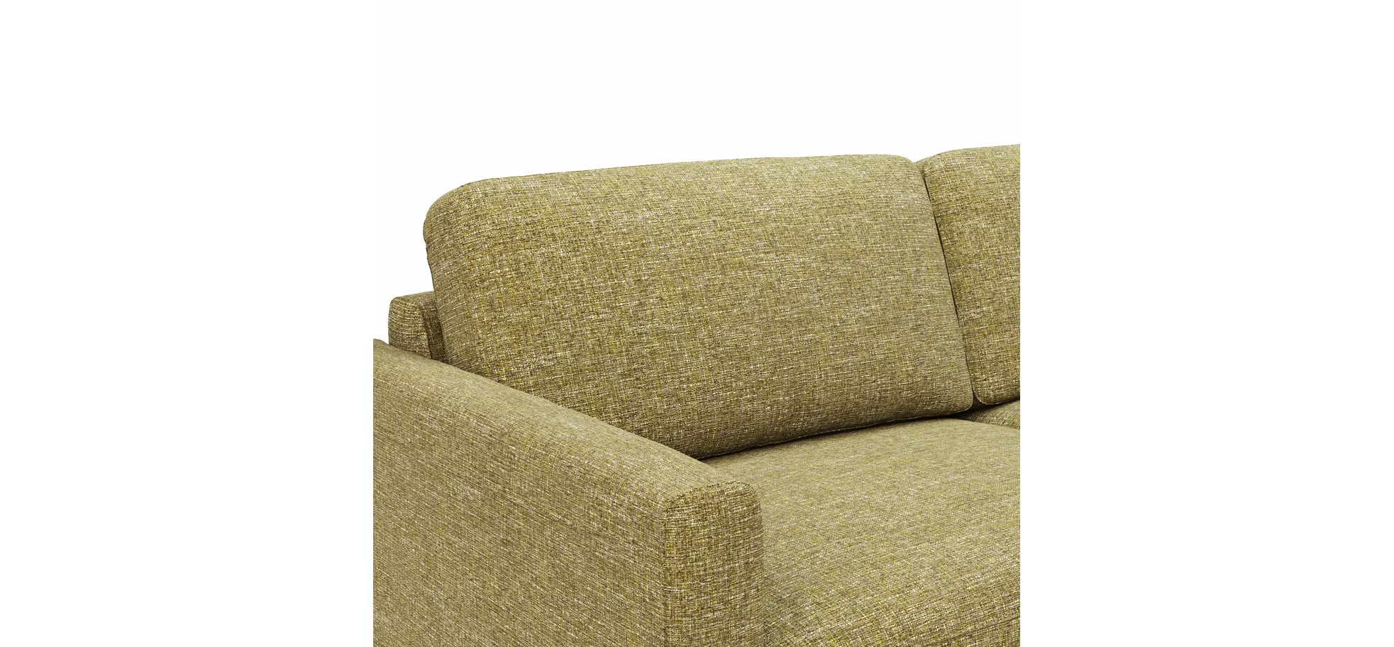 Ecksofa Oviedo - 1,5-Sitzer mit Ecke rechts, Stoff, Senfgelb