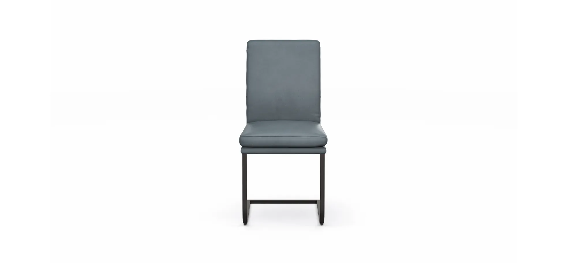 Freischwinger Valloni, Leder, Hellblau